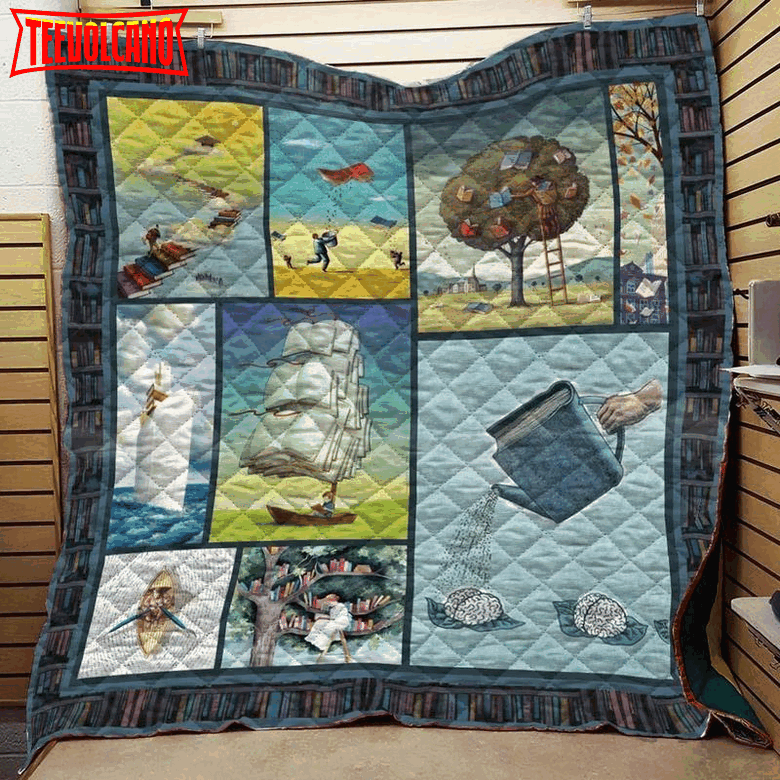 Book Tree 3D Customized Quilt Blanket