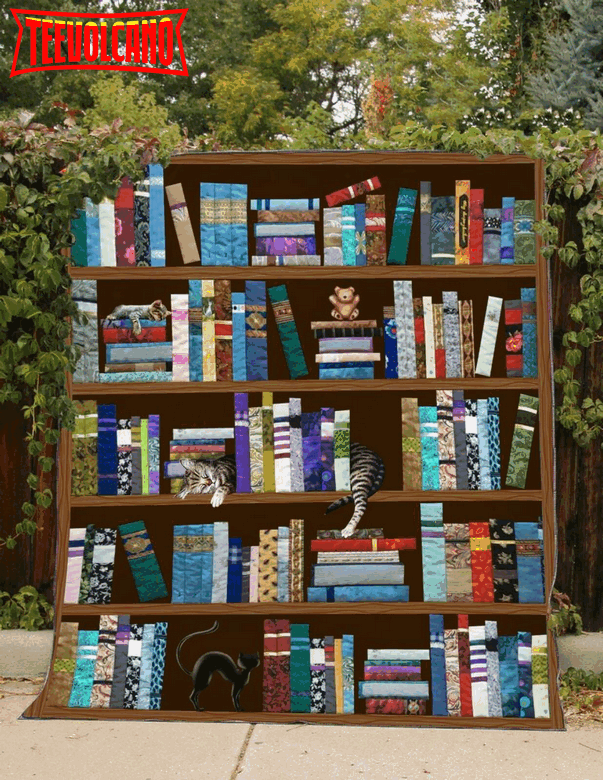 Books And Cat Love Reading And Cute Things 3D Quilt Blanket