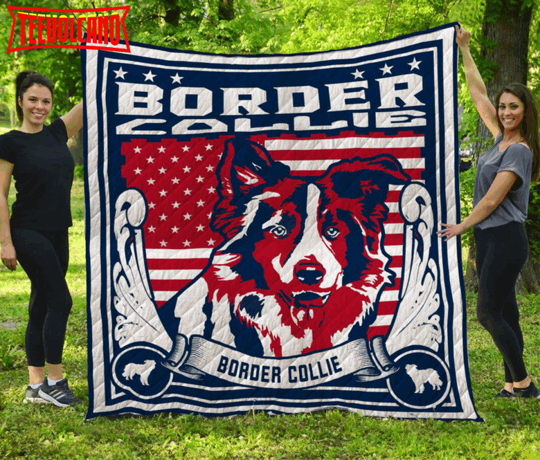 Border Collie All Over Print 3D Quilt Blanket