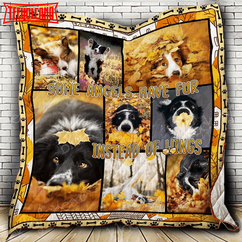 Border Collie Autumn 3D Quilt Blanket