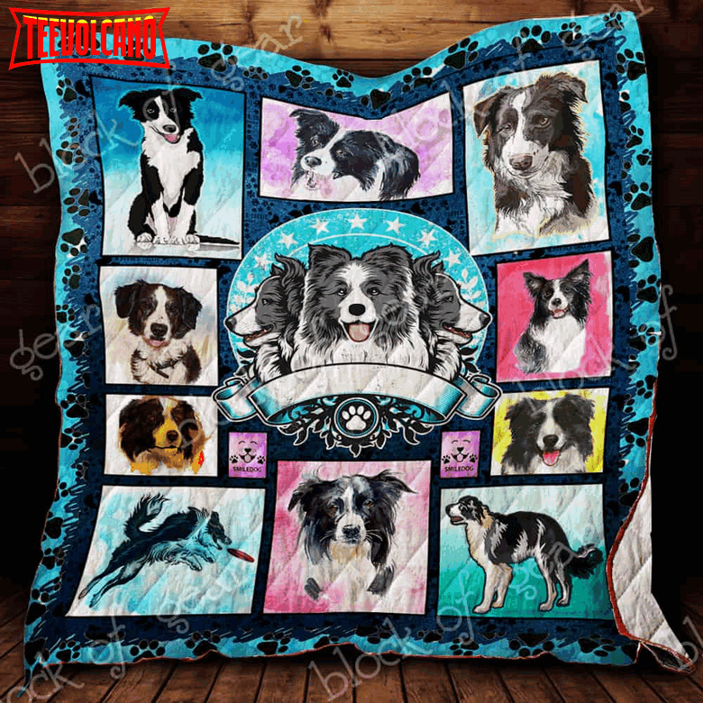 Border Collie Quilt Blanket