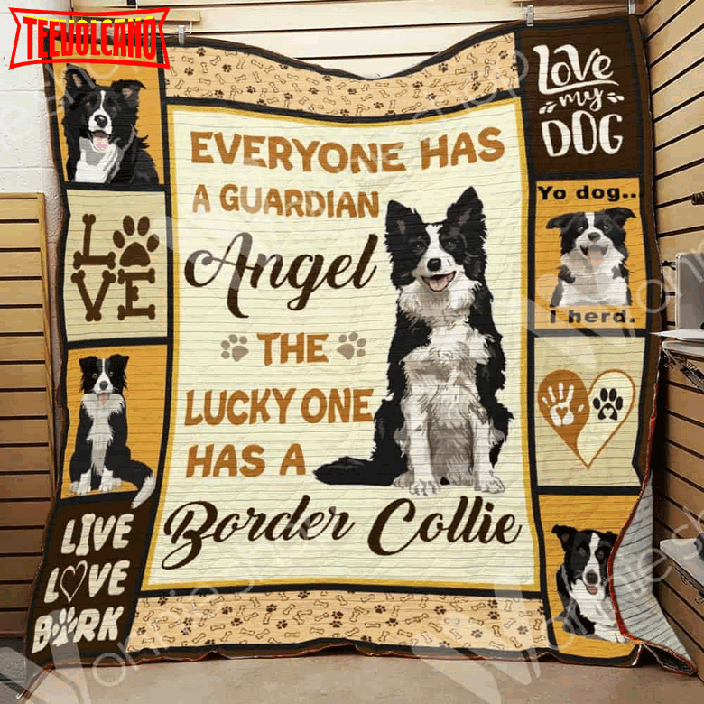 Border Collie The Lucky One 3D Quilt Blanket