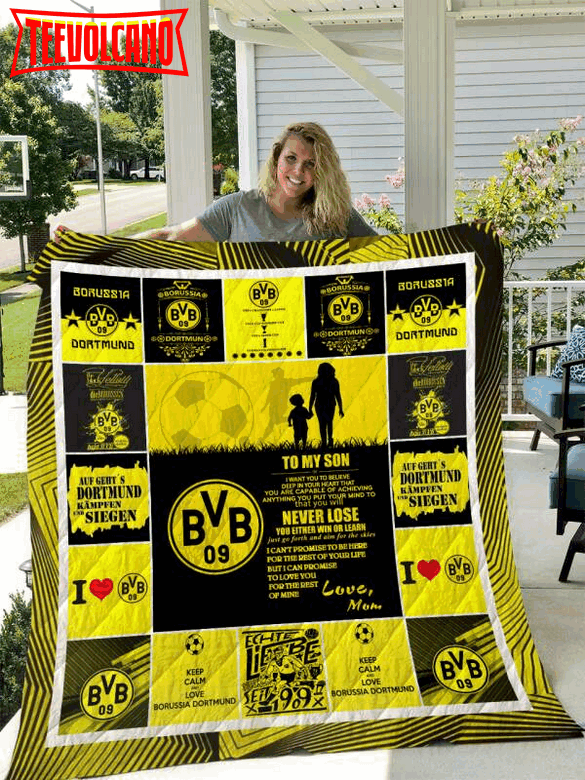 Borussia Dortmund To My Son Love Mom 3D Customized Quilt Blanket