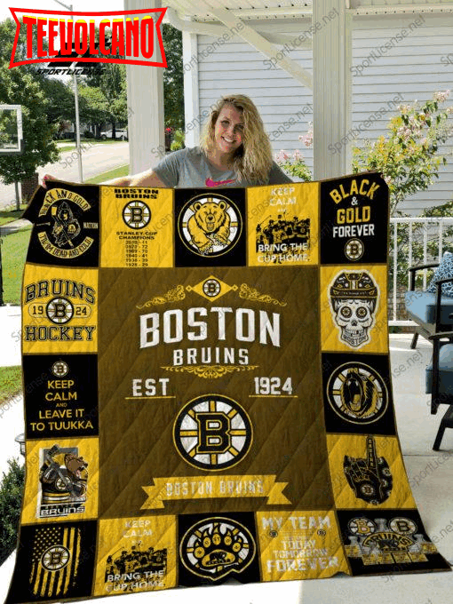 Boston Bruins 3D Quilt Blanket