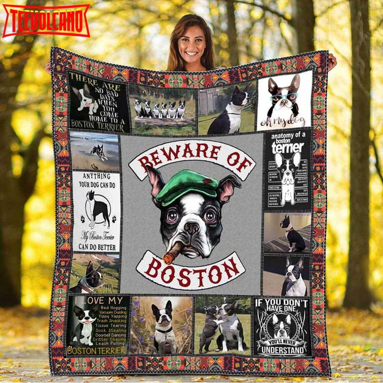 Boston Terrieroh My Dog 3D Quilt Blanket