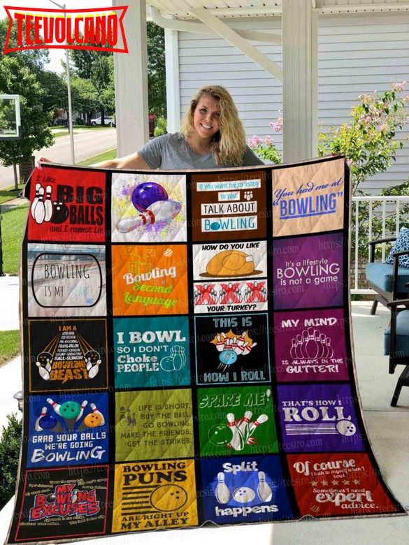 Bowling 3D Quilt Blanket