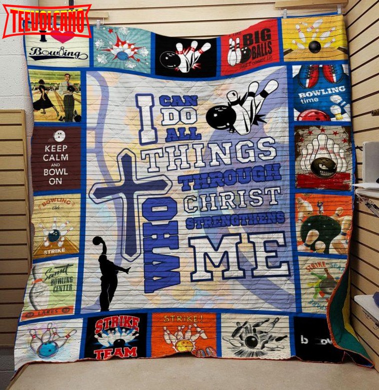 Bowling Christ 3D Customized Quilt Blanket