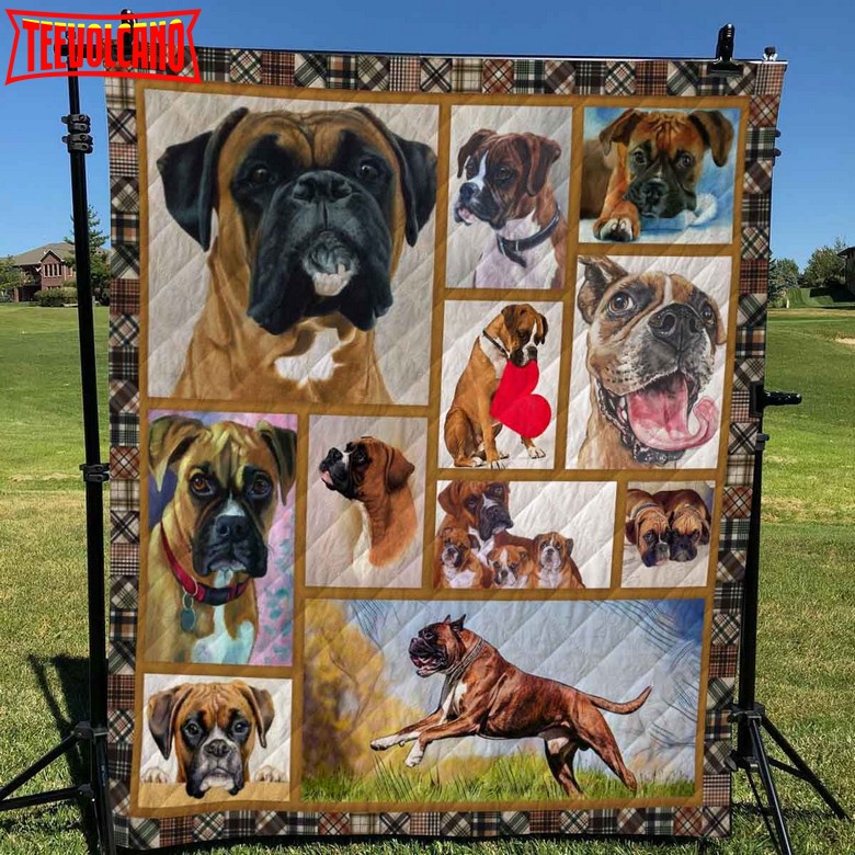 Boxer Heart 3D Quilt Blanket