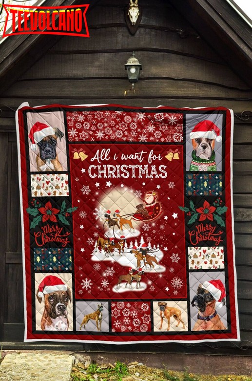 Boxer In Christmas 3D Quilt Blanket