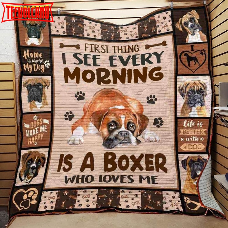 Boxer Isboxer 3D Quilt Blanket