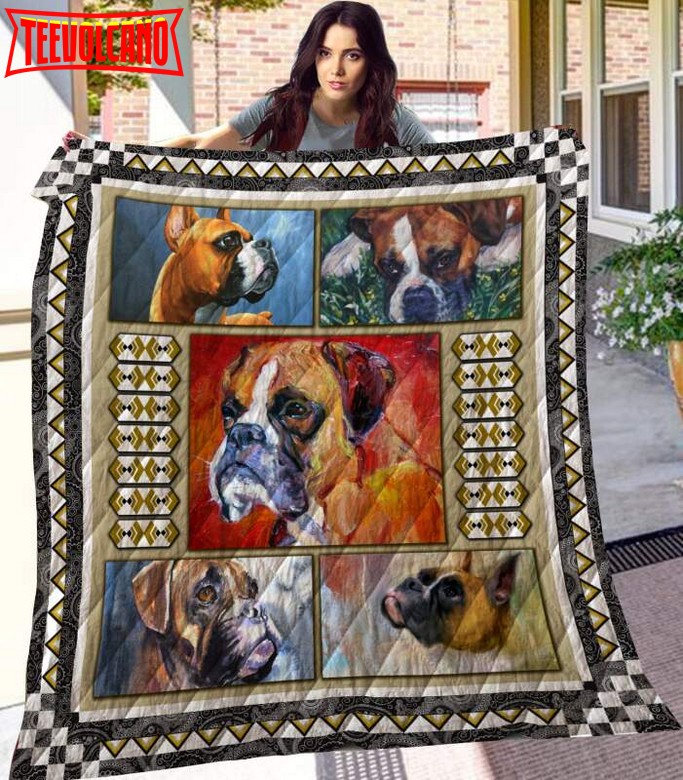 Boxer Make Me Happy 3D Quilt Blanket