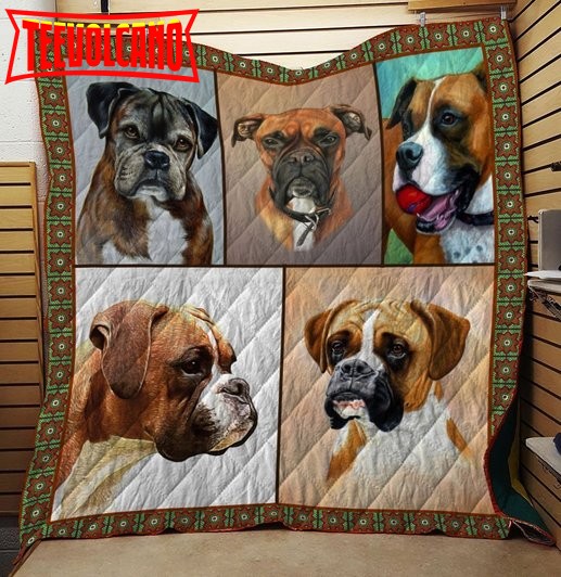 Boxer Rescue 3D Quilt Blanket