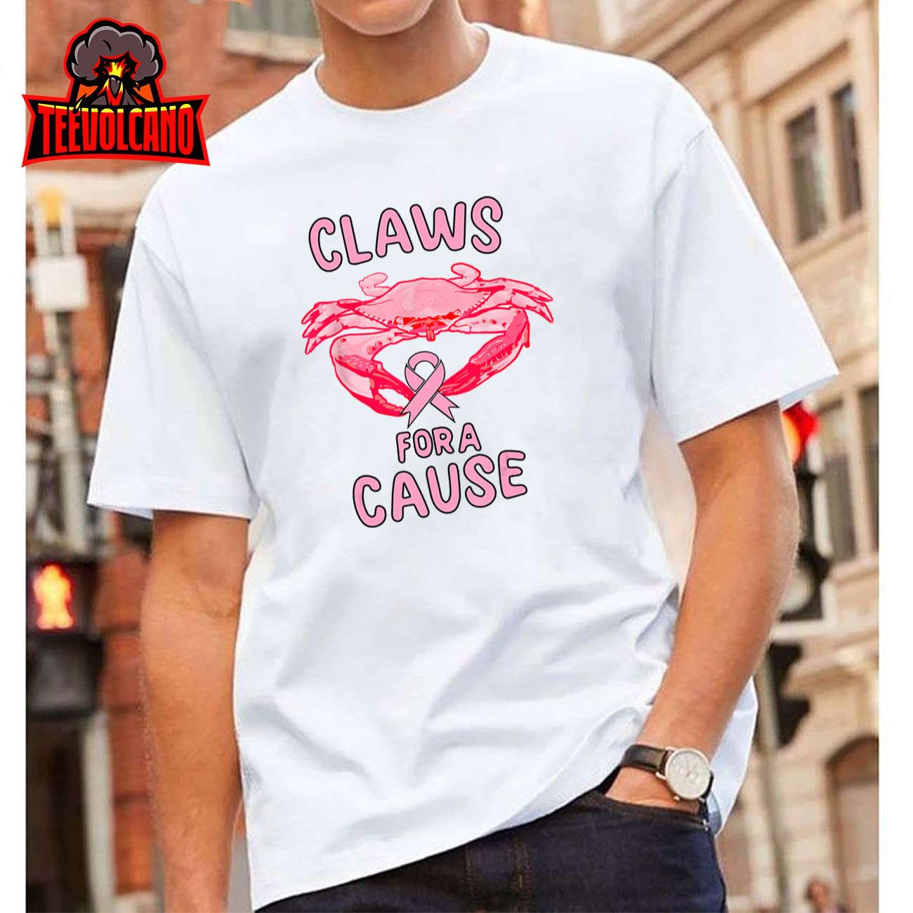 Breast Cancer Awareness Claws For A Cause Crab Unisex T-Shirt