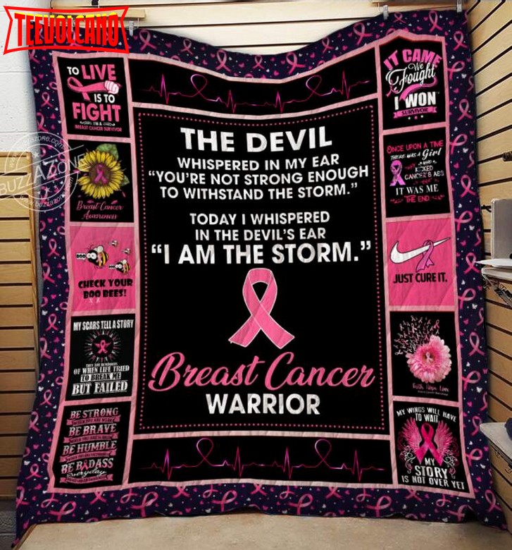 Breast Cancer Inspirational Quotes 3D Quilt Blanket