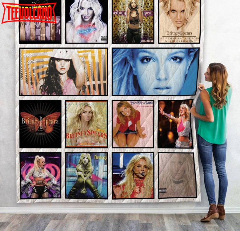 Britney Spears Albums For Fans 3D Quilt Blanket