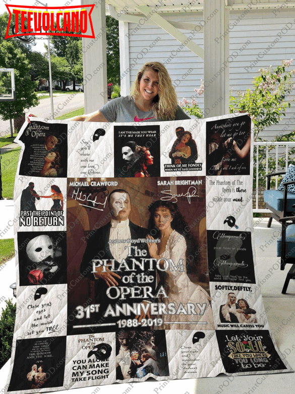 Broadway The Phantom Of The Opera Musical 31St Anniversary 3D Quilt Blanket