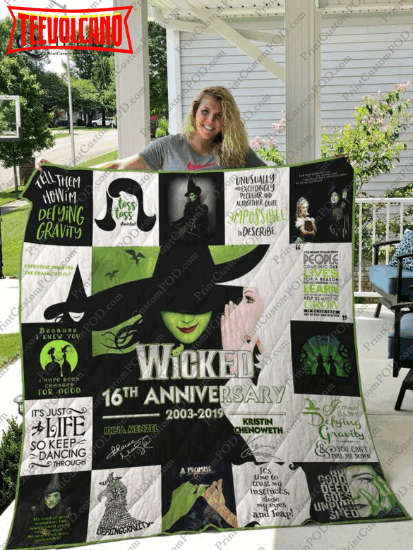 Broadway Wicked The Musical 16Th Anniversary 3D Customized Quilt Blanket