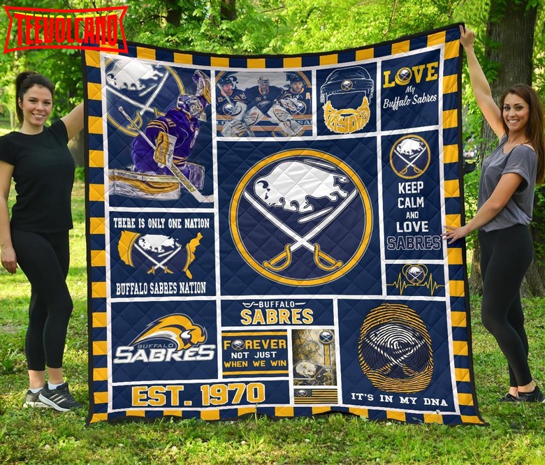 Buffalo Sabres Hockey Quilt Blanket