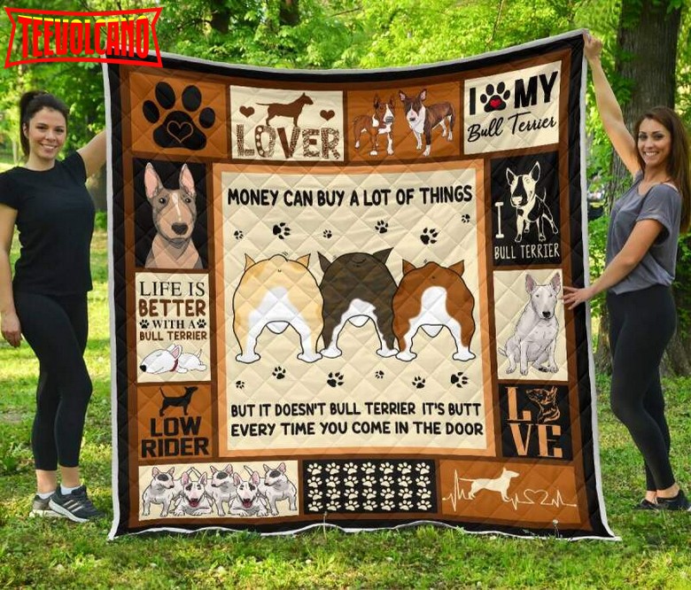 Bull Terrier Bull Terrier Butts 3D Quilt Blanket