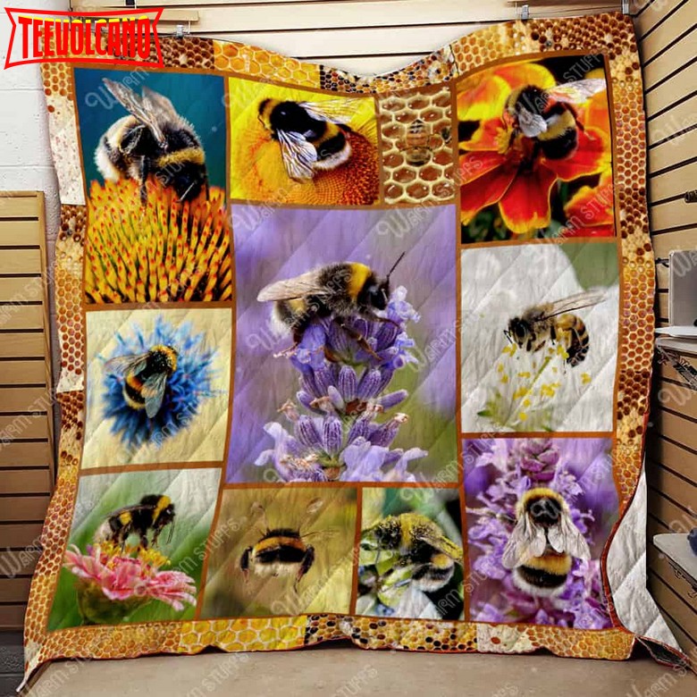 Bumble Bee 3D Customized Quilt Blanket