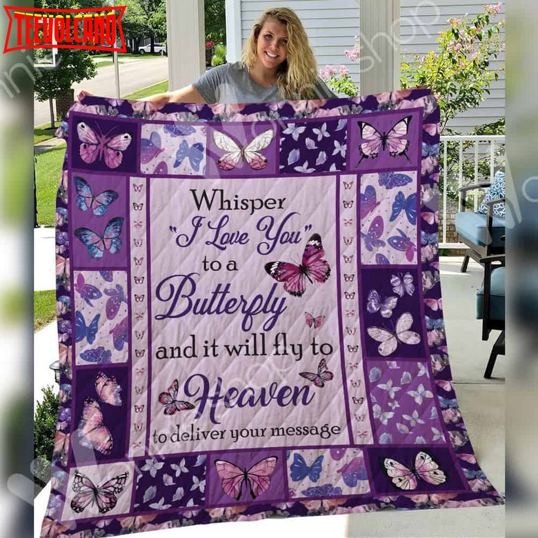 Butterflv Violet Heaven 3D Quilt Blanket