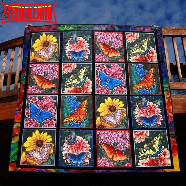 Butterfly Call Me Maybe Christmas Gift 3D Quilt Blanket