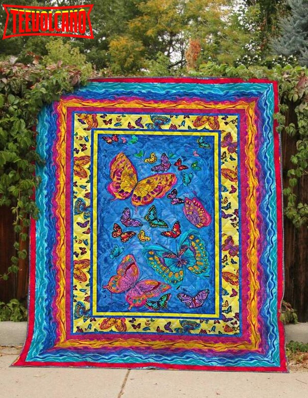 Butterfly Dancing With Molly Christmas Gift 3D Quilt Blanket