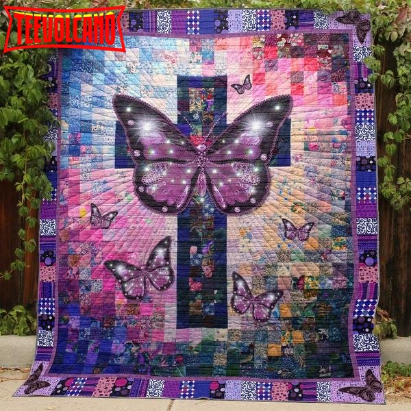 Butterfly Eyes Closed 3D Quilt Blanket