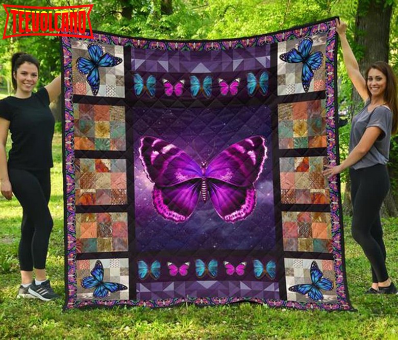 Butterfly Fly And Fly Christmas Gift 3D Quilt Blanket