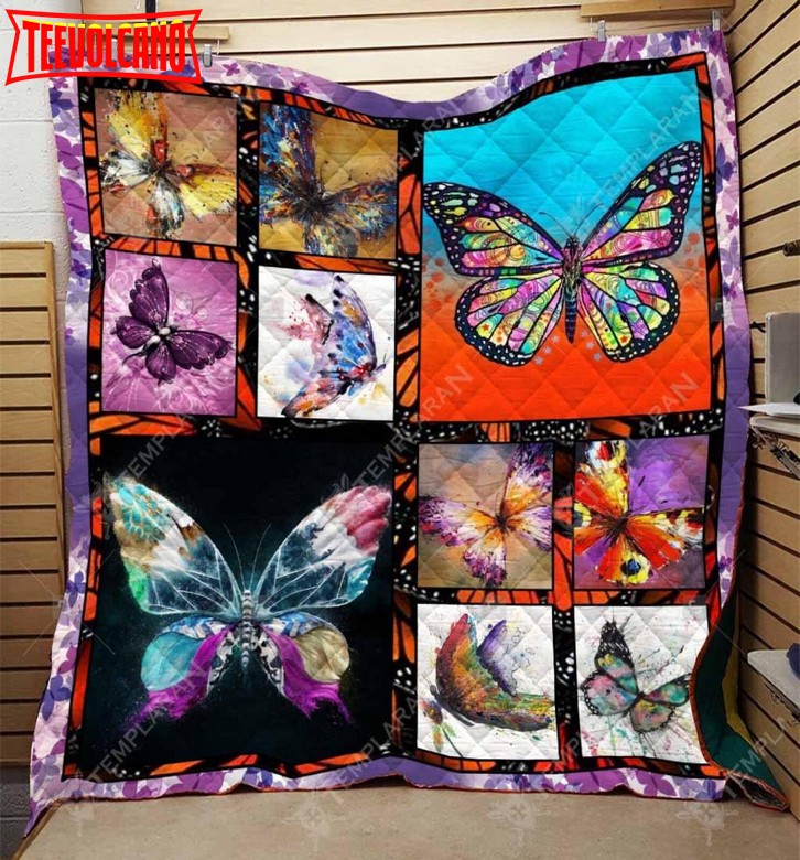 Butterfly Glowing Love 3D Quilt Blanket