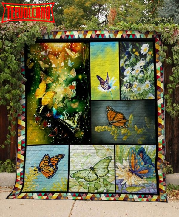 Butterfly Love You And Love Me Christmas Gift 3D Quilt Blanket