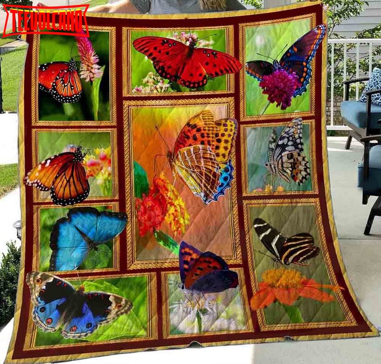 Butterfly Nature Beauty 3D Quilt Blanket