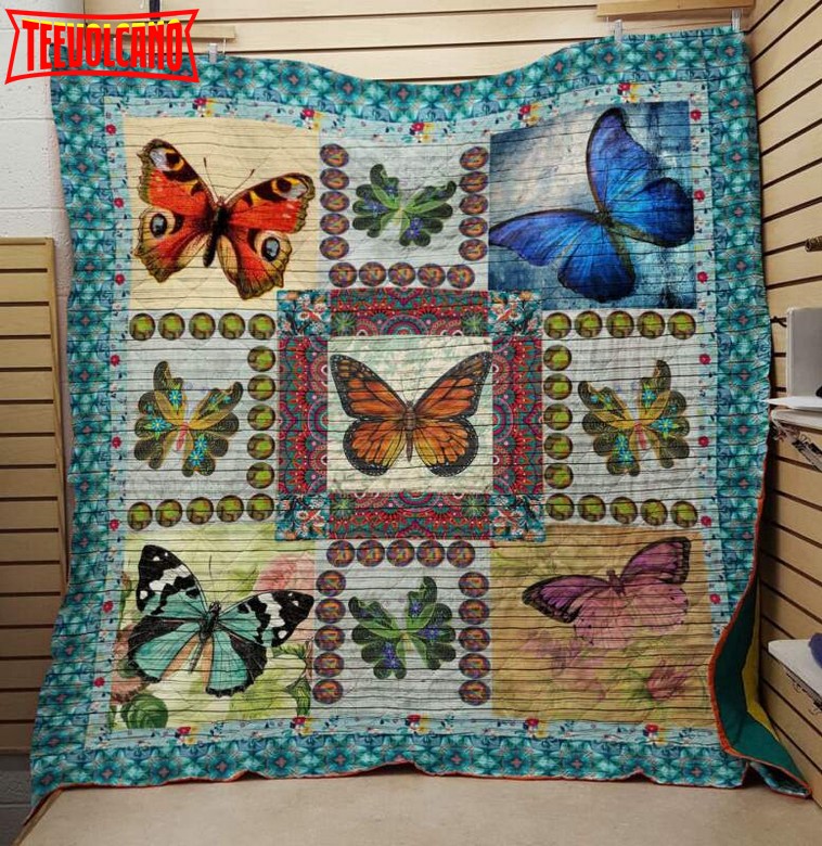 Butterfly Ocean Eyes 3D Quilt Blanket