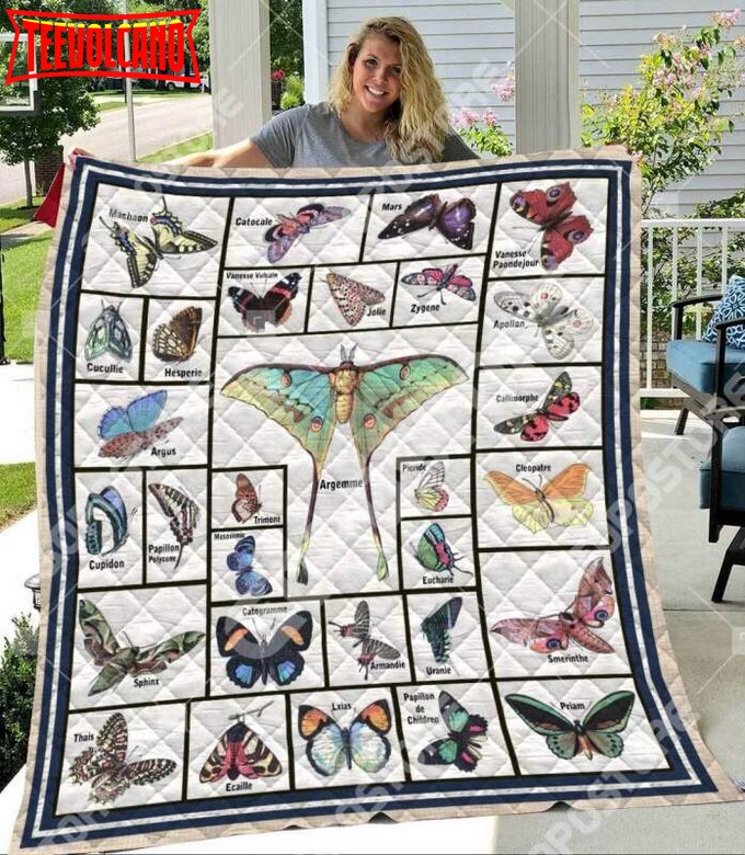 Butterfly Of The World Art Like 3D Customized Quilt Blanket