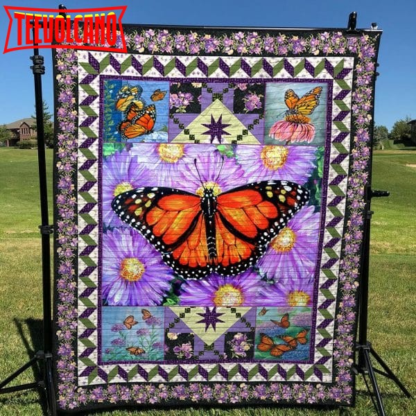 Butterfly Safe And Sound Christmas Gift 3D Quilt Blanket