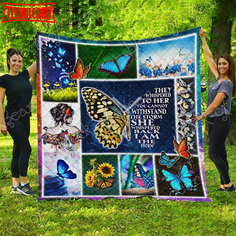 Butterfly Withstand The Storm 3D Quilt Blanket