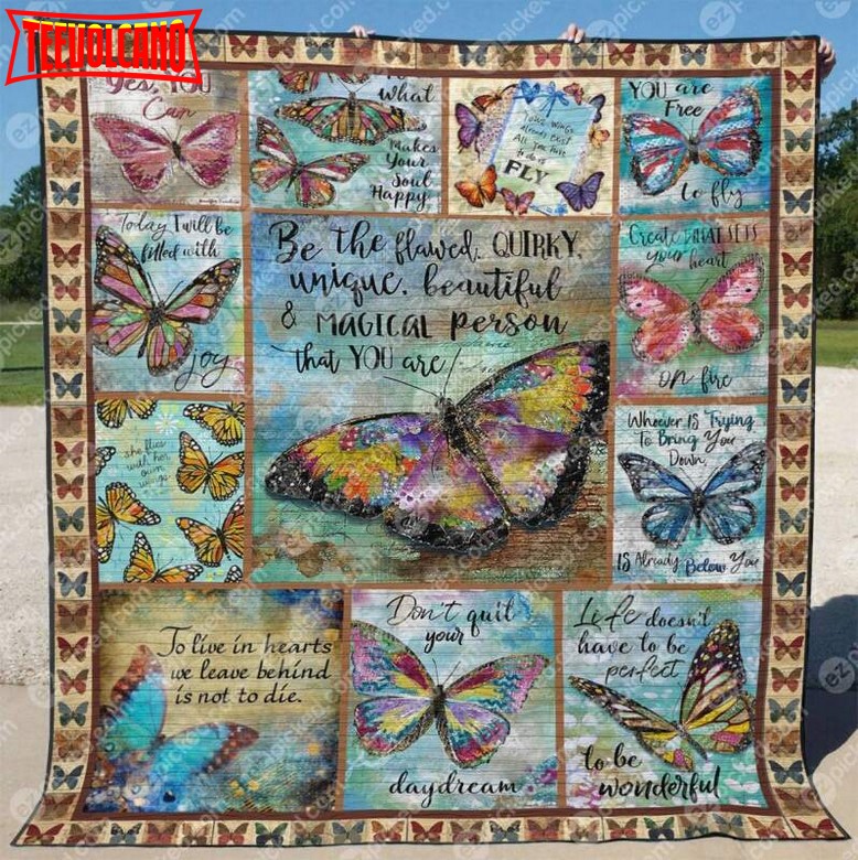 Butterflyi Feel Good Christmas Gift 3D Quilt Blanket