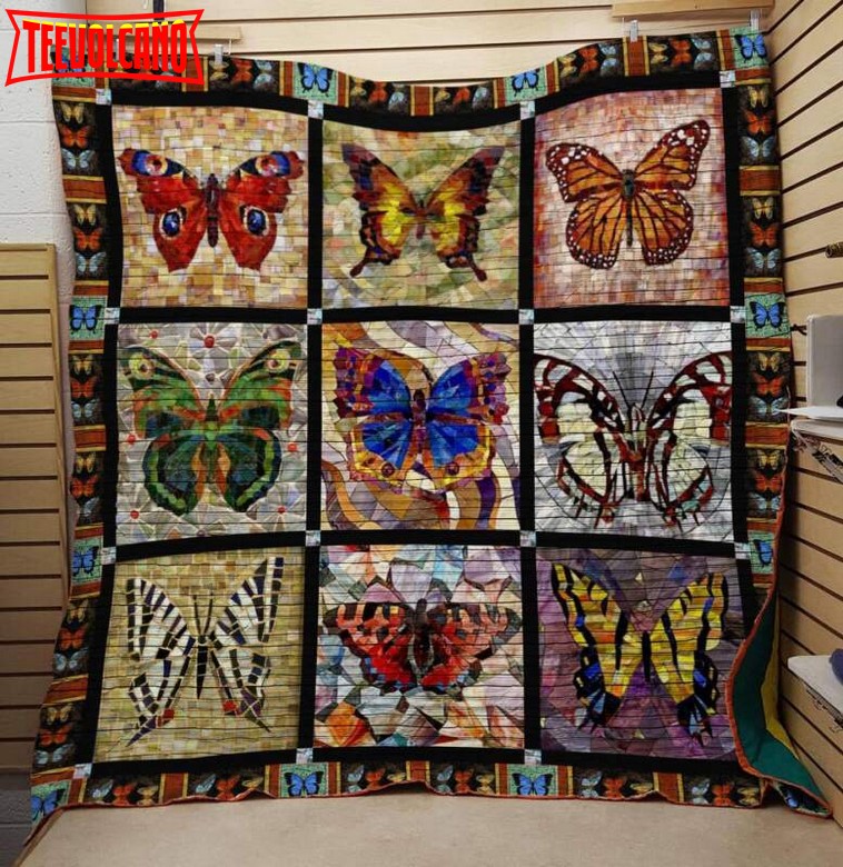 Butterflyi Love Freedom Christmas Gift 3D Quilt Blanket