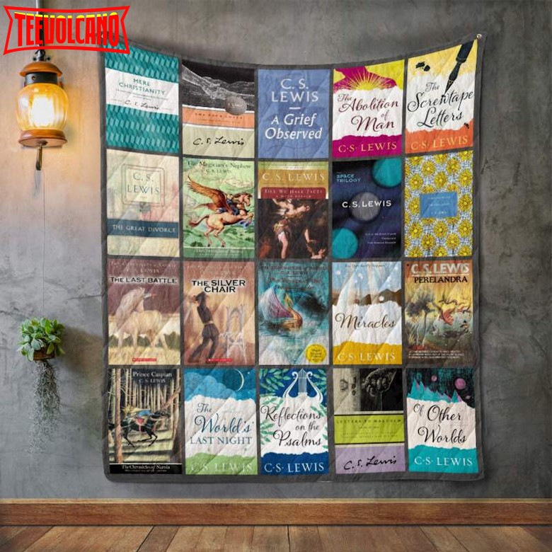 C. S. Lewis Books 3D Quilt Blanket