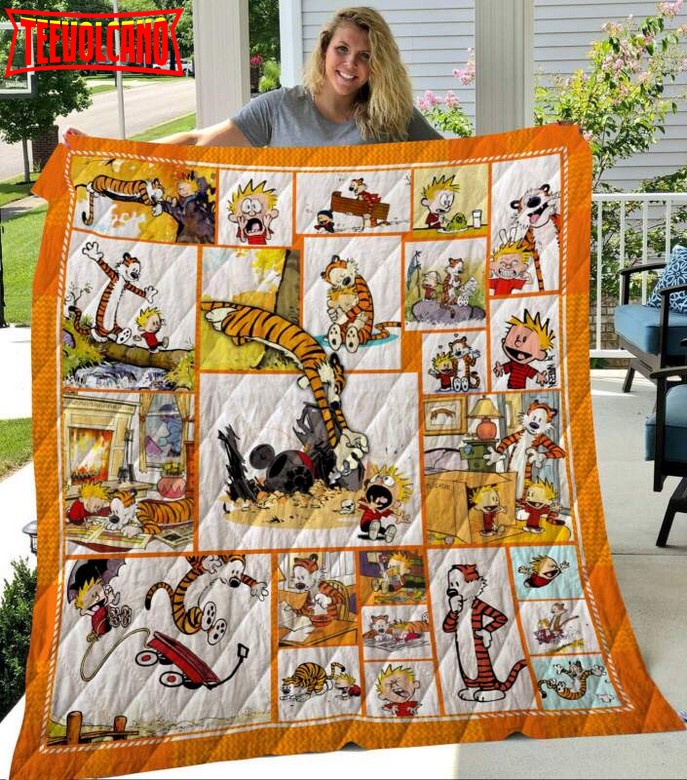 Calvin And Hobbes 3D Customized Quilt Blanket