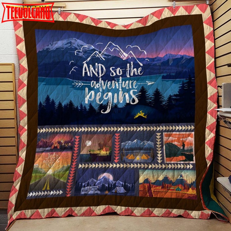 Camp Adventure Begins 3D Customized Quilt Blanket