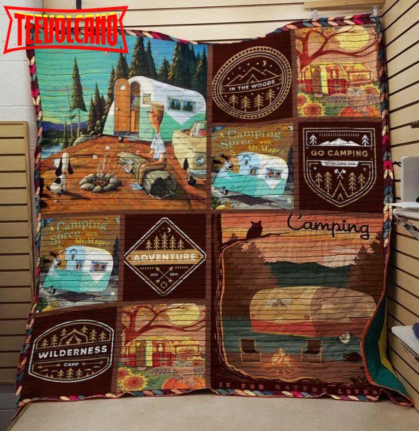 Camping Adventure 3D Customized Quilt Blanket