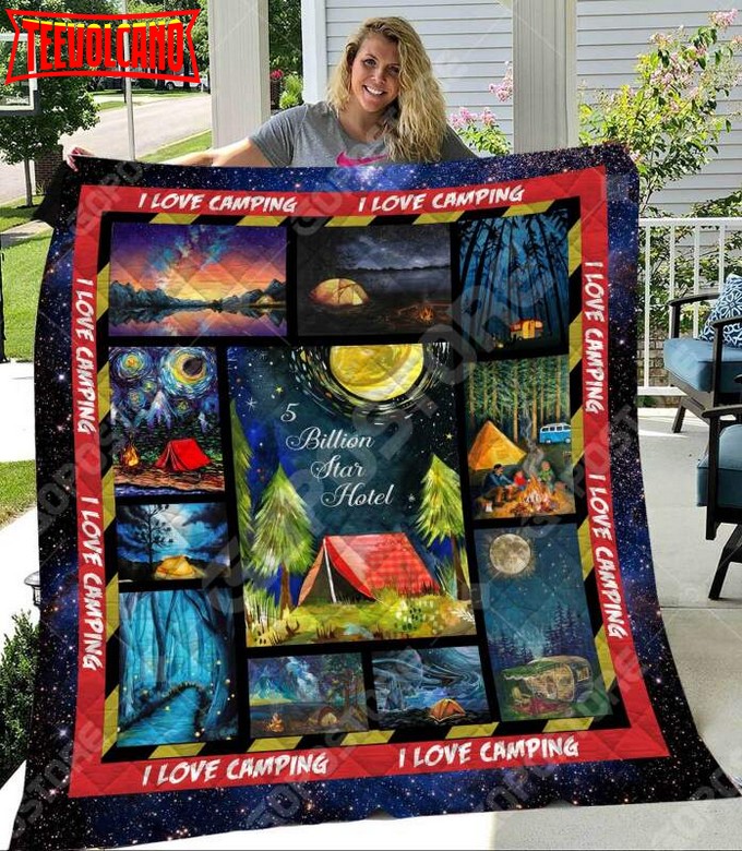 Camping Art Like 3D Customized Quilt Blanket