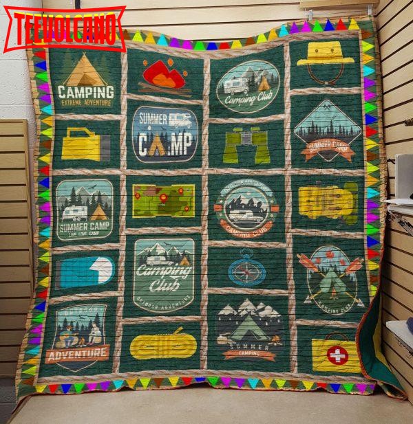 Camping Club 3D Customized Quilt Blanket