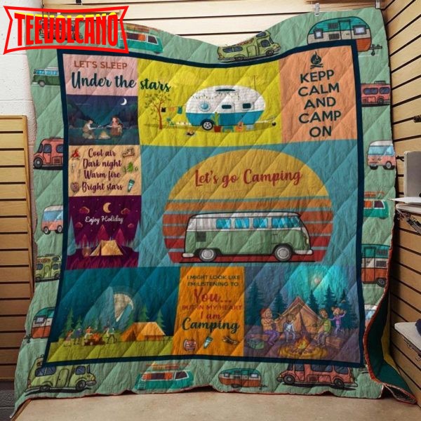 Camping Fabric 3D Customized Quilt Blanket