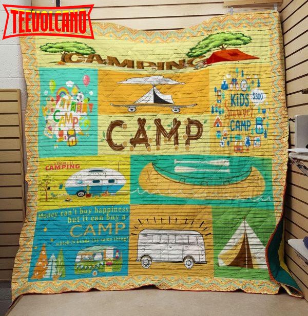 Camping Kids Summer Camp 3D Customized Quilt Blanket