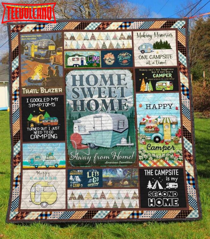 Camping Personalized Customized Quilt Blanket