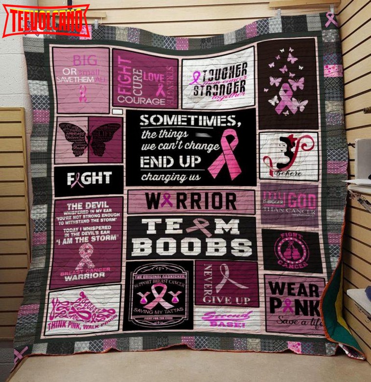 Cancer Boobs 3D Customized Quilt Blanket