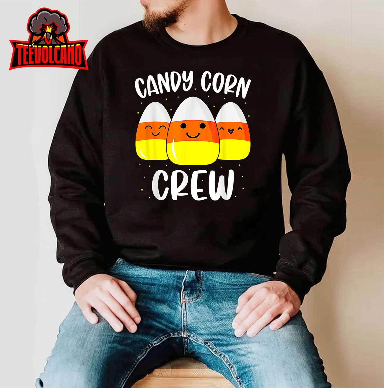 Candy Corn Crew Halloween Costume Men Women Friends T-Shirt