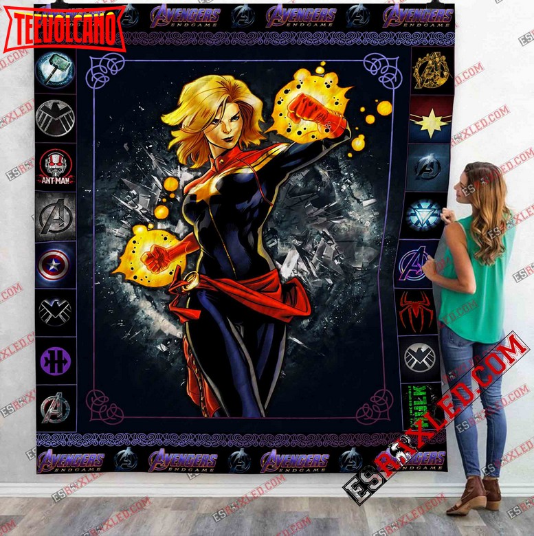 Captain Marvel Marvel Infinity War End Game 3D Customized Quilt Blanket